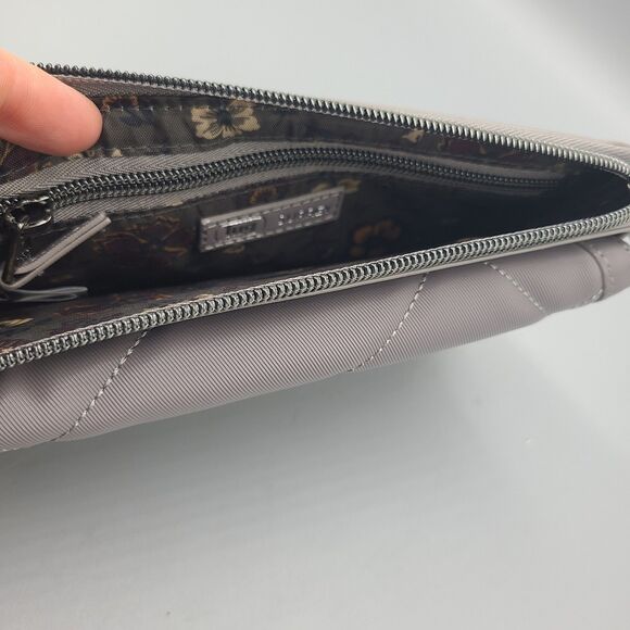 Lug Surrey Satin Luxe Vegan 7.75" x 4.25" x 1.75" RFID Wallet pebble color NWOT - Picture 5 of 8